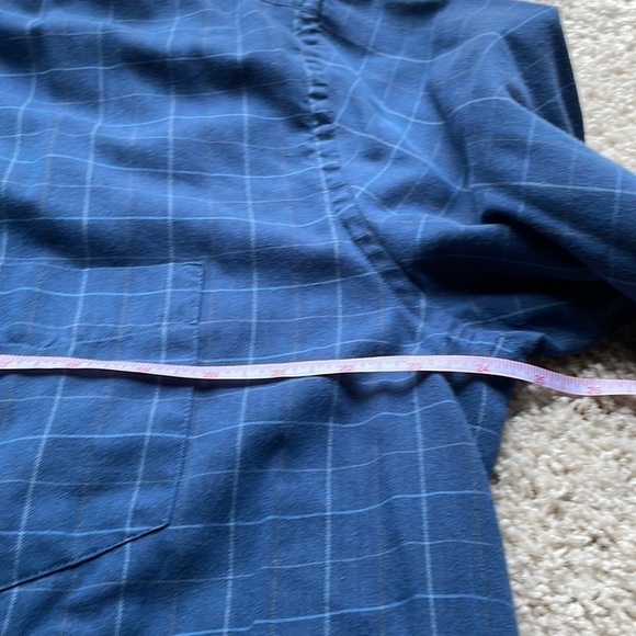 Dockers stain resistant wrinkle free Xl blue button down plaid shirt - Picture 5 of 7